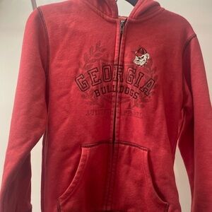 Red Georgia Bulldogs hoodie jacket